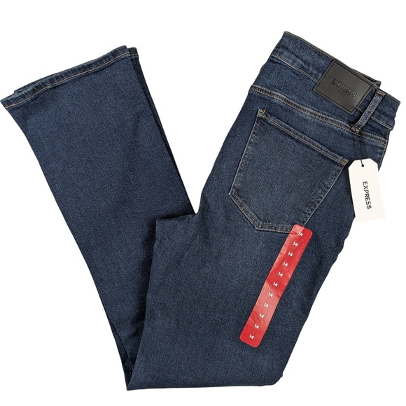 Express Women's Dark Wash Bootcut Jeans Size 14 - Picture 1 of 9
